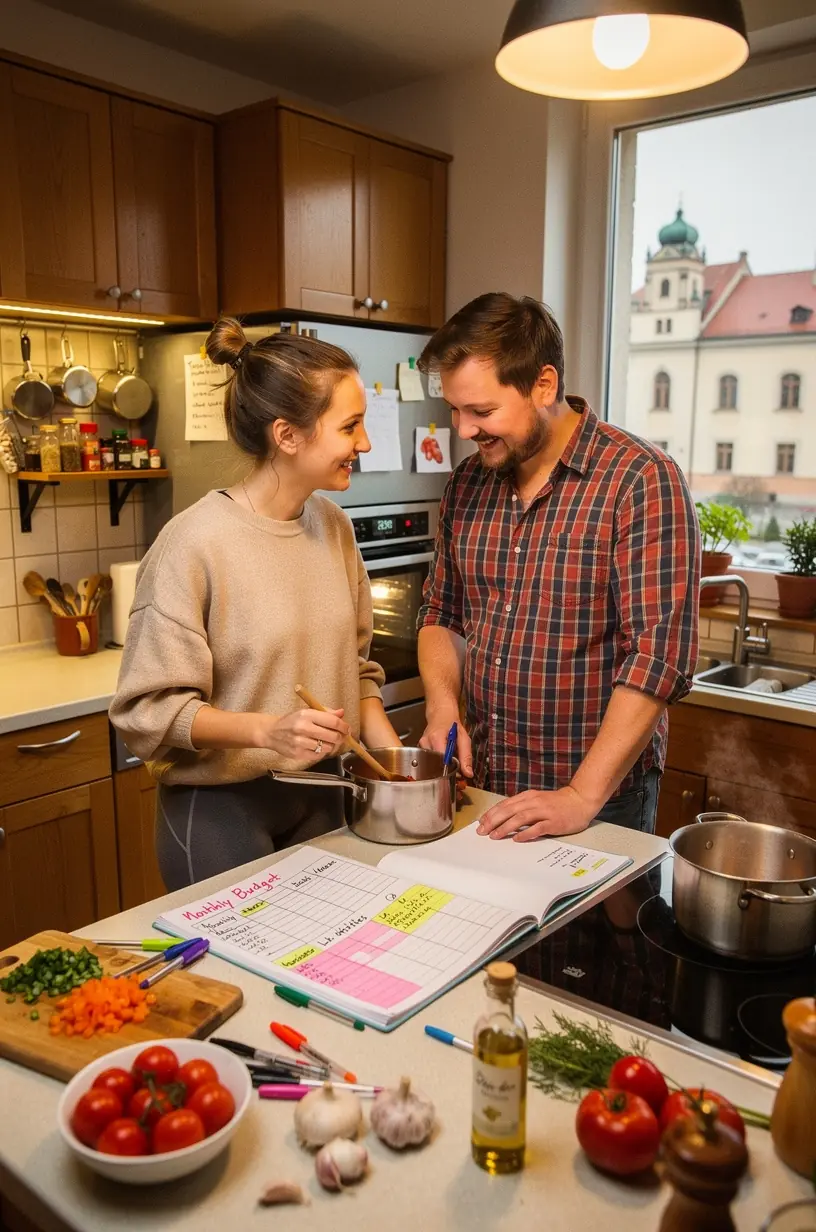 Přehledná tabulka výdajů v digitální aplikaci na mobilním telefonu.